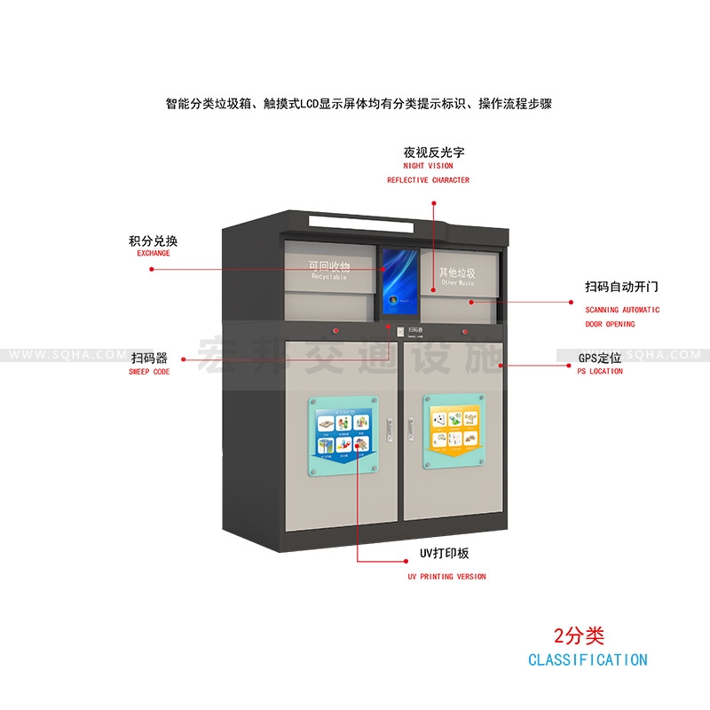 智能垃圾分類箱廠家-智能垃圾分類箱批發