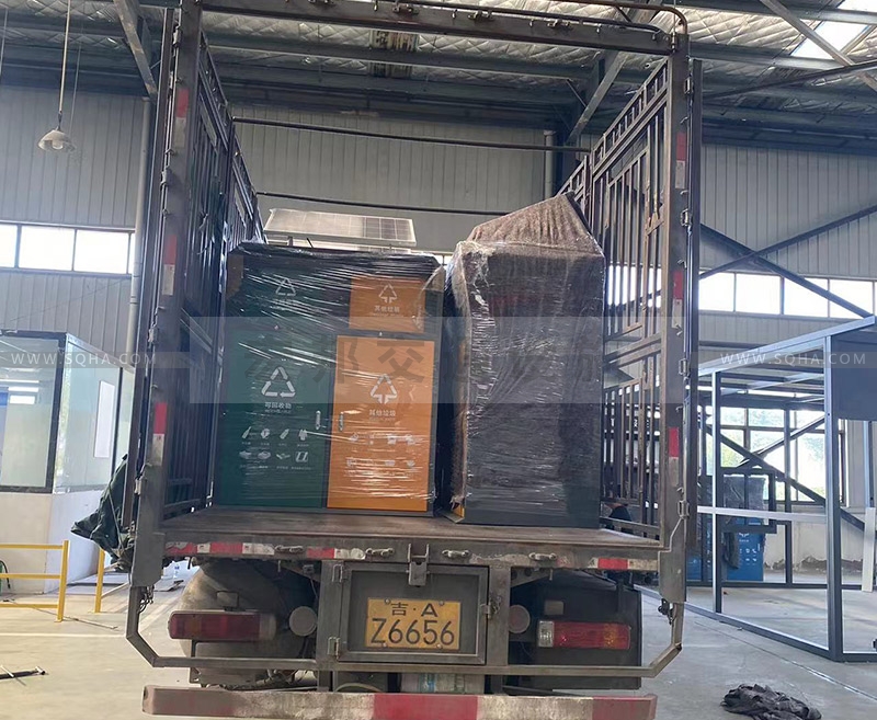 感應垃圾分類箱發貨案例